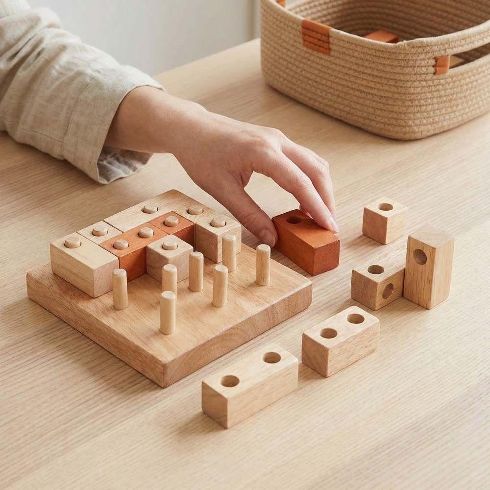 3D Geometric Puzzle Game Assembling 3D Wooden Puzzles IQ Puzzle Mind Brain Teaser  Kids Gifts