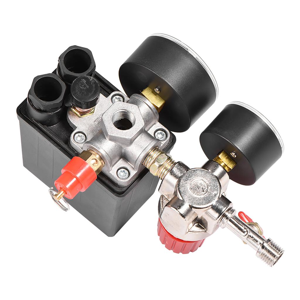 Air Regulator Valve Small Air Compressor Pressure Switch Control Valve Regulator with Gauges Air Compressor Pressure Switch