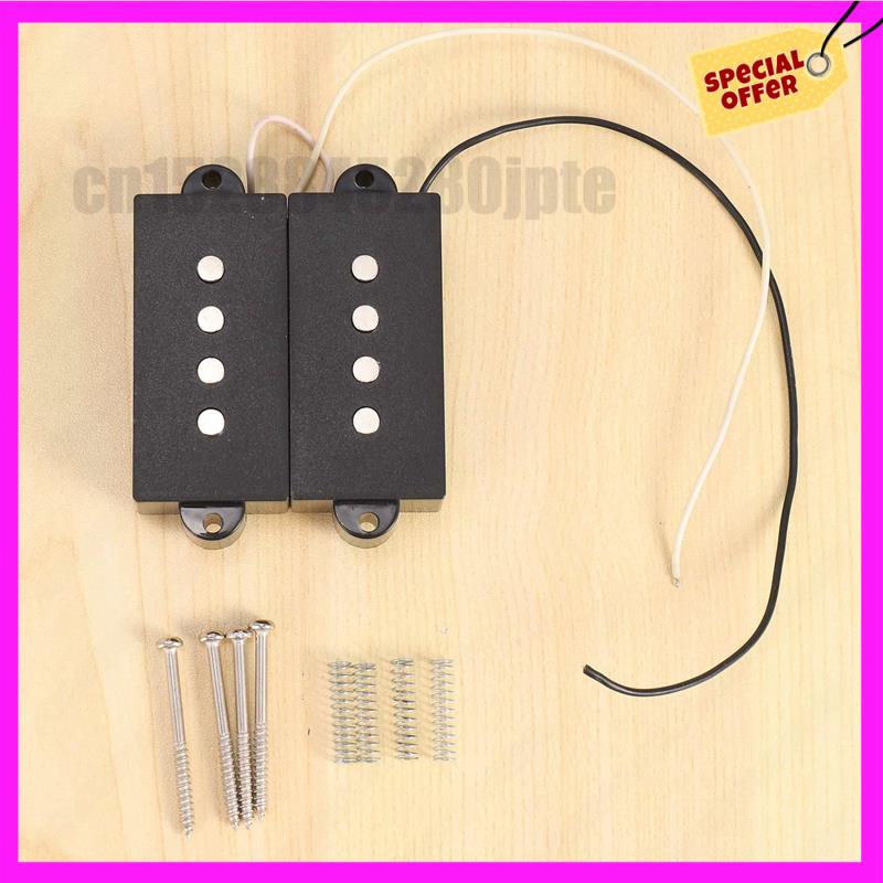 -ABUB 3X Pb P Bass Pickup Humbucker Pickup For 4 String P Bass Replacement Bass Guitar Part, Black NONE