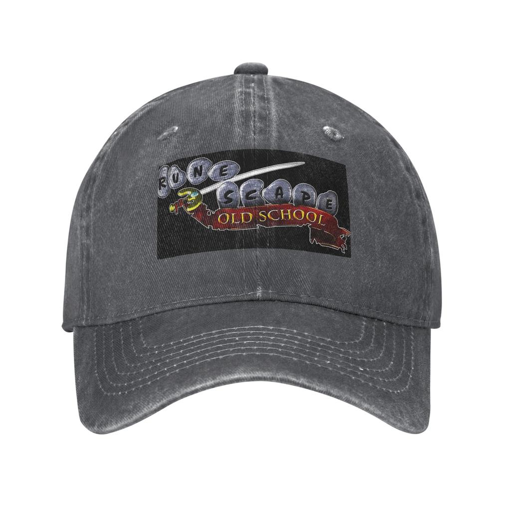 Runescape Oldschool Logo Bes Unisex Denim Cap Casual Baseball Caps Adjustable Hat Summer Unisex Baseball Hats