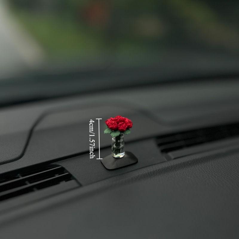 

Изящные розы украшение на окно центральной консоли автомобиля мини милые автоаксессуары женские автомобильные аксессуары личность автомобиля красивые украшения для интерьера