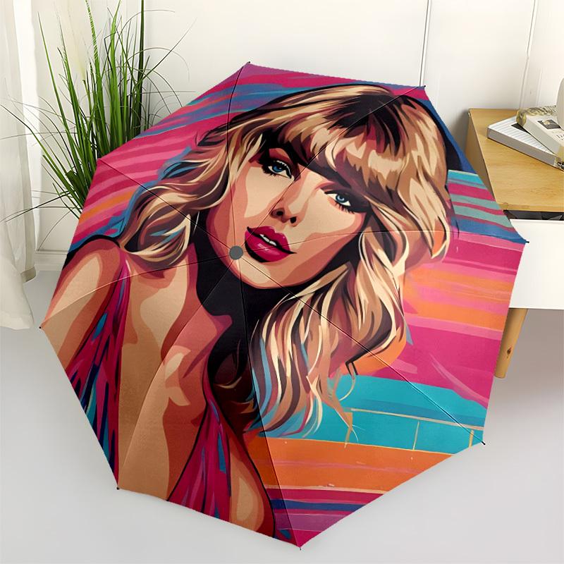 

1pc Taylor Swift Umbrella Portable Home Essential Umbrella Folding Umbrella Durable Iron Frame yy251128093
