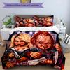 3pcs Chucky pattern bedding set duvet cover set includes duvet cover &pillowcases, perfect all season bedroom decoration & gift