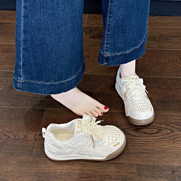 

Single net breathable Forrest Gump shoes women s 2025 summer new lace-up breathable casual board shoes niche fashion sports women s shoes 40