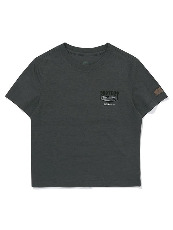 BBC EARTH W Frophy Nature Short Sleeve Round_Charcoal