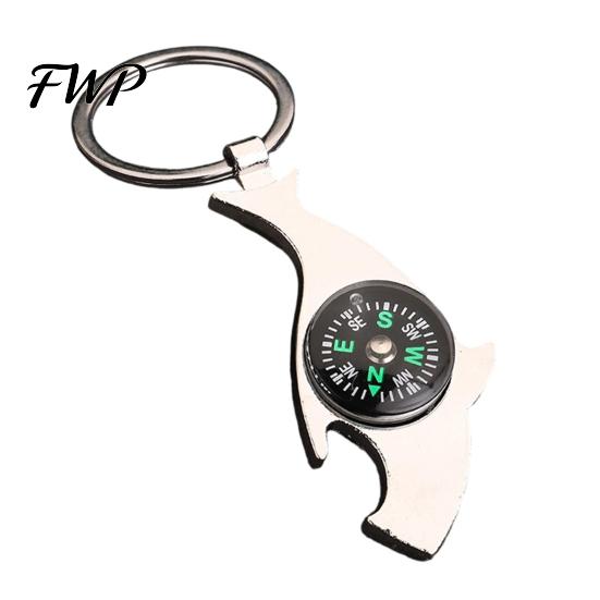 Heart-shaped Compass Keychain Alloy Mini Bag Charm Outdoor Adventure Gear Camping Backpack Gift for Hikers