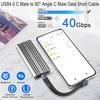 4.0 C Male To 90° Angle C Male Data Short Cable 240W USB Type C 4.0 PD Fast Charging Flat Flex Cable for  Smartphone Power Bank