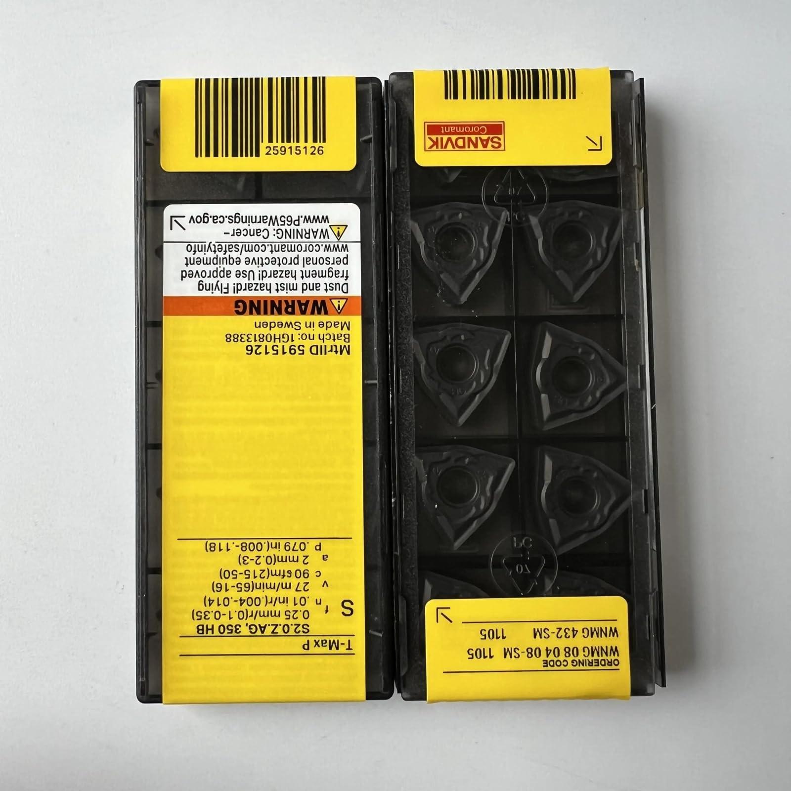 

Original Sandvik / WNMG080408-SM 1105 /CNC lathe carbide blade tool 10 Pcs