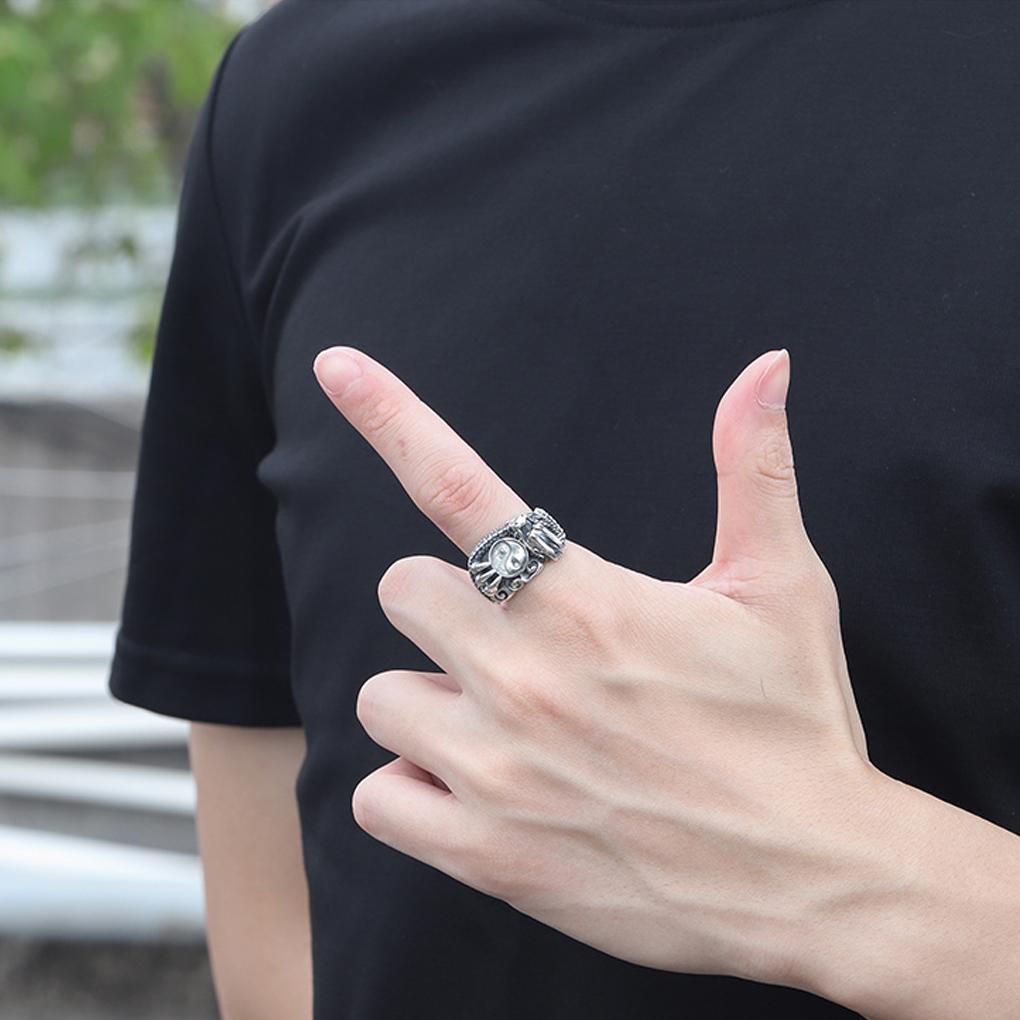 Men Copper Ring Banquet Ceremony Wedding Adults Modern Style Simple Design Portable Fashionable Rings Decoration Jewelry
