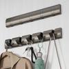 Wall-Mounted Folding Hook for Bathroom, Kitchen, Living Room, Wardrobe - 1 To 6 Row Hooks for Coats, Hats, and Clothes.