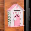 Mailbox with Key Lock Wood Communication Mail Box Wall Mount Mailbox Opinion Box for Home Office School Entrance Front Door