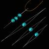 5pcs Opening Beading Needles Pins Curved Needle for Beads Bracelet DIY Jewelry Making Tools Beaded Threading Pin Needlework Kits