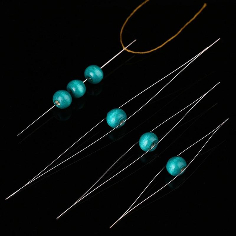 5pcs Opening Beading Needles Pins Curved Needle for Beads Bracelet DIY Jewelry Making Tools Beaded Threading Pin Needlework Kits