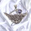 Natural Gemstone 925 Solid Silver Designer Jewelry Pendant 1.48" Christmas Gift CP-17