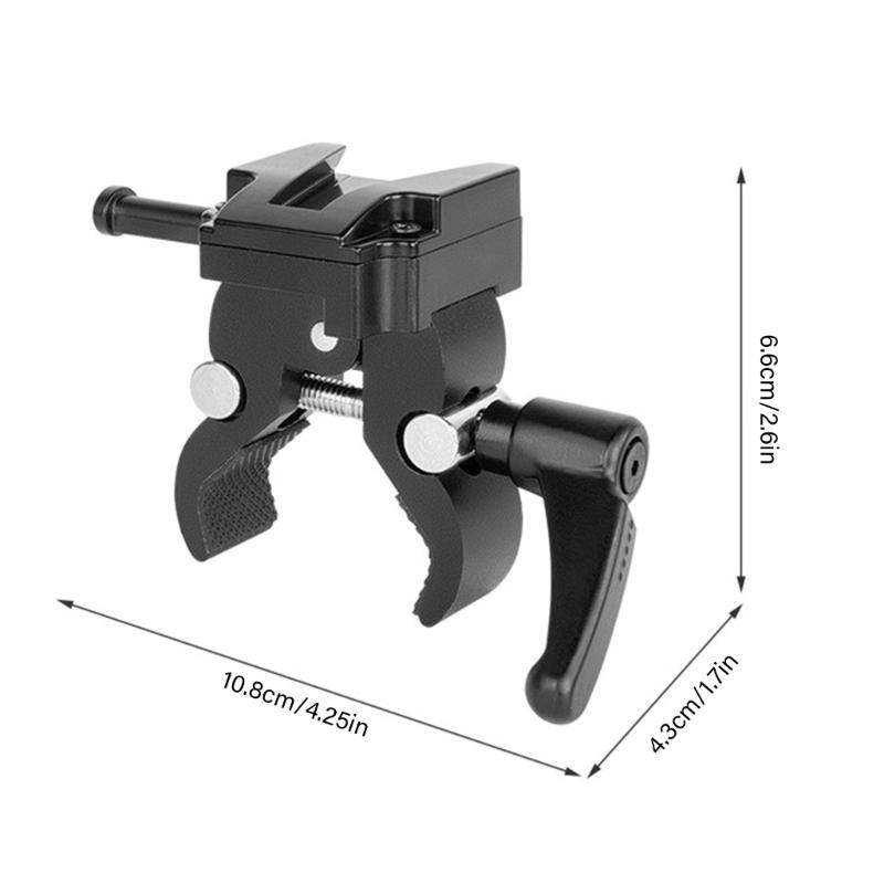 V Lock Mount Battery Adapter with Super Crabbing Clamp Aluminum Mount Accessories for SLR Camera Tripod Light Stand Rod