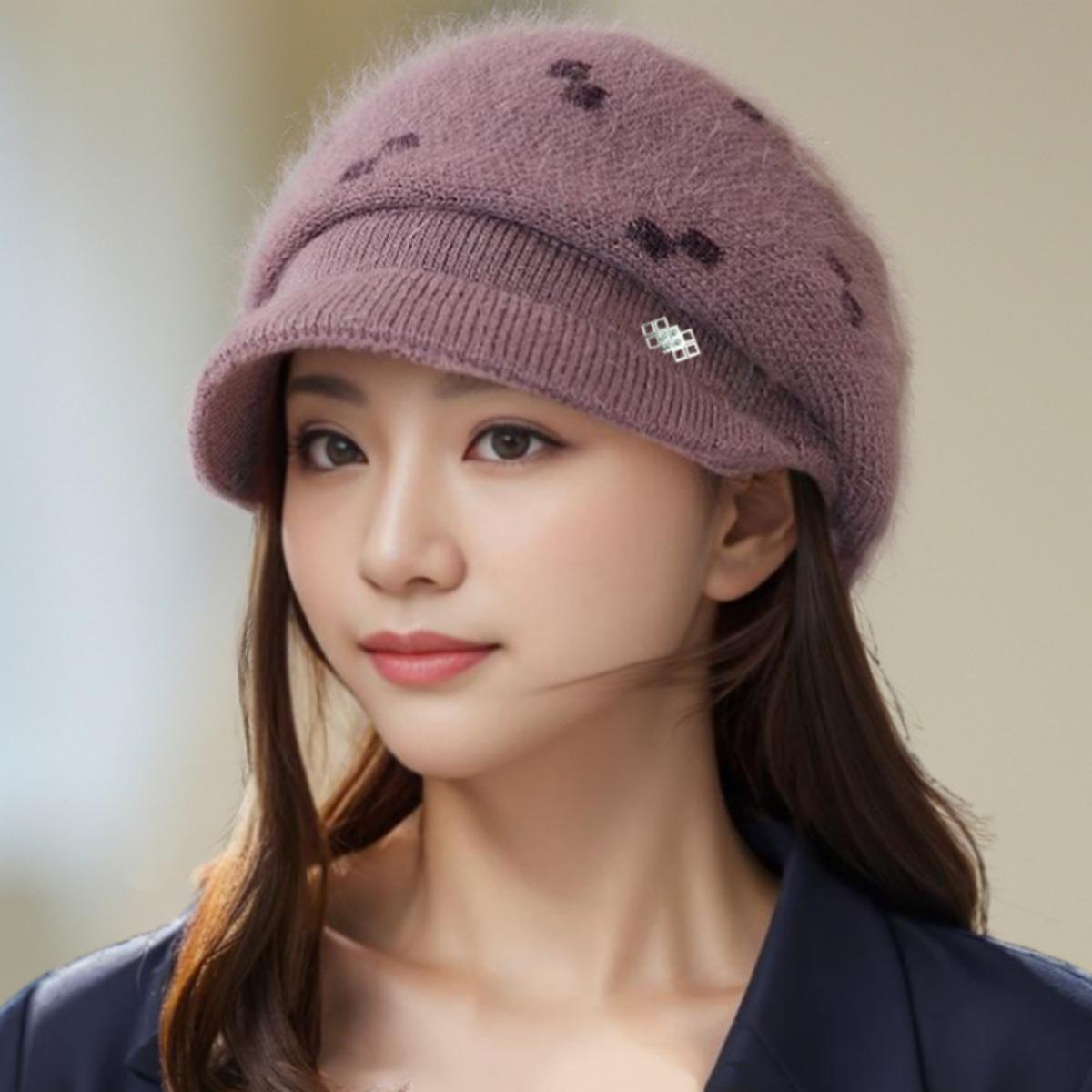 Береты, Флисовые шапки, Утепленные шапки, Термошапки, Шерстяные шапки, Вязаные шапки светло-фиолетовый