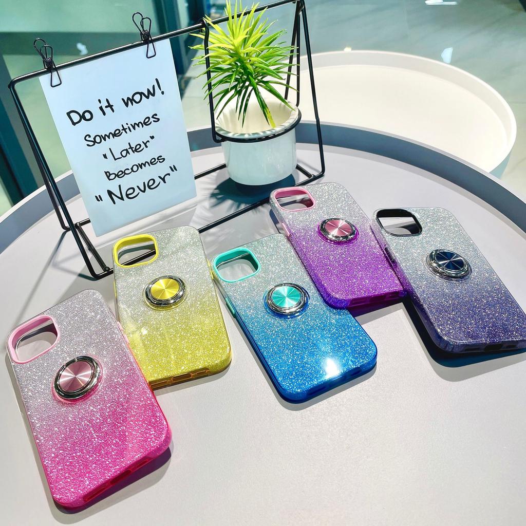 Gradient Star Dot Glitter Ring for IPhone16 Mobile Phone Case for Apple 15proINS Style 14plus Advanced 13