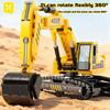 Building Blocks Excavator Construction Engineering Vehicle Toys Movable Arm 360° Rotation Anti-Slip Tracks Bricks Gifts for Boys