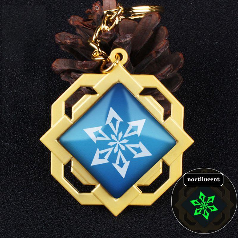 Stunning Eye Of God Luminous Game Peripheral Keychain Featuring Elegant Engraving