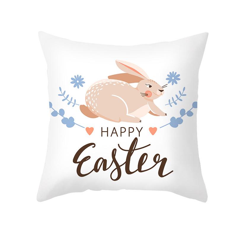 Osterkissenbezug Haus Nordischer Sofakissenbezug Kaninchen-Ei-Druck Bürokissenbezug
