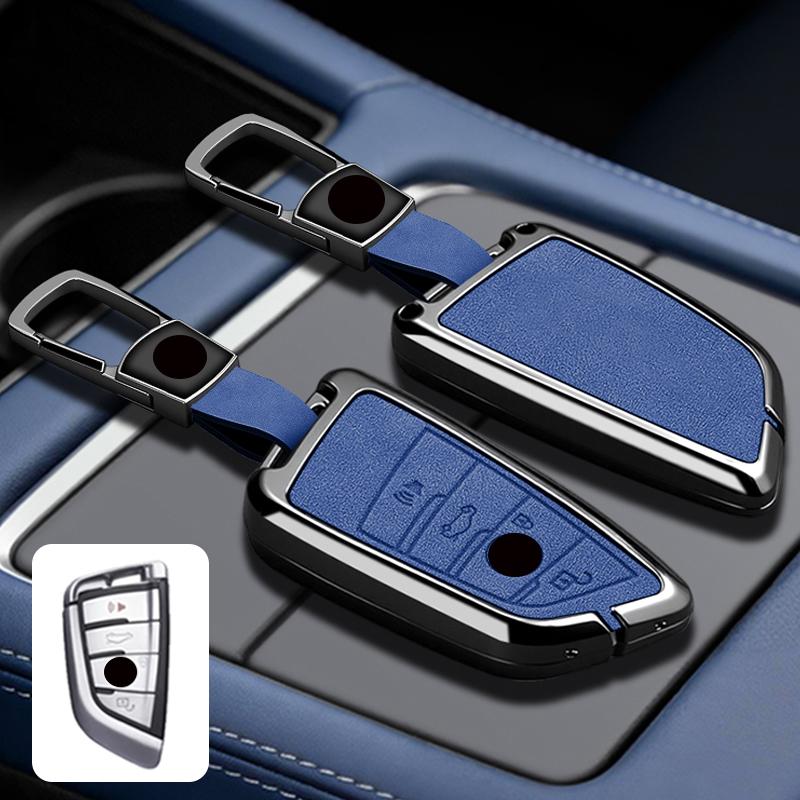 Zinc Alloy Leather Car Key Case For Bmw F20 G20 G30 X1 X3 X4 X5 G05 X6 X7 G11 F15 F16 G01 G02 F48 M3 M4 Keychain Accessories