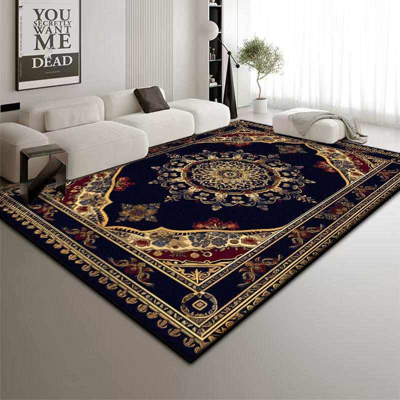 Persian Style Big Size Carpet Living Room Fluffy Antiskid Bedroom Decoration Rug Easy Clean Entrance Door Mat Machine Washable