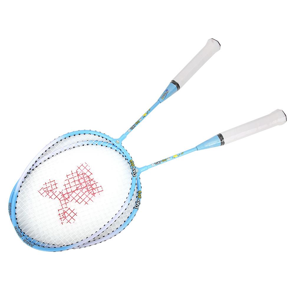 

Пара ракеток для бадминтона из алюминиевого сплава, мультяшные детские, для активного отдыха, игрушки для досуга, синие синий
