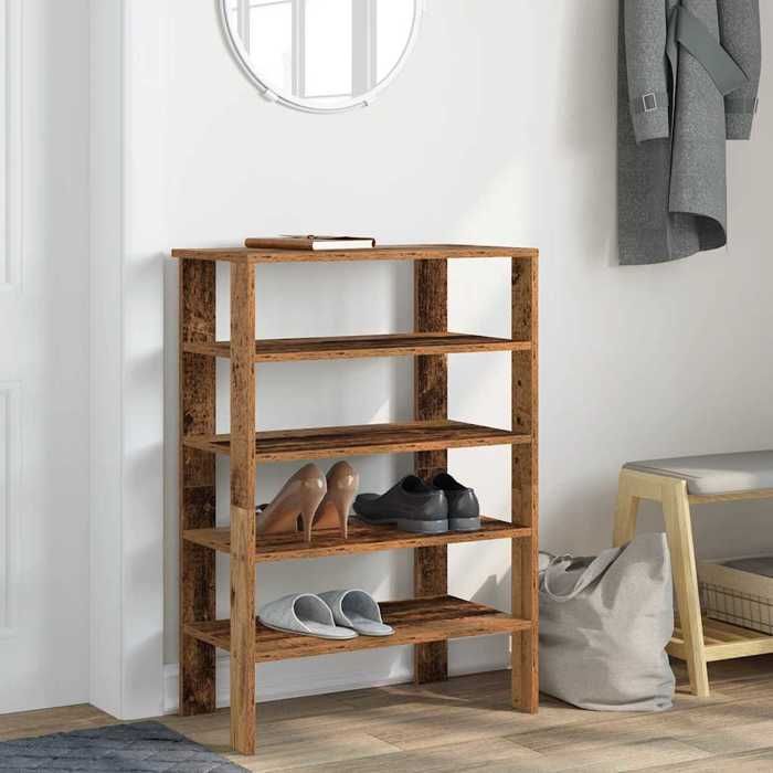 VidaXL Shoe Rack Old Wood 61x32x87.5 Cm Engineered Wood, Shoe Storage, Storage Cabinet of 859858
