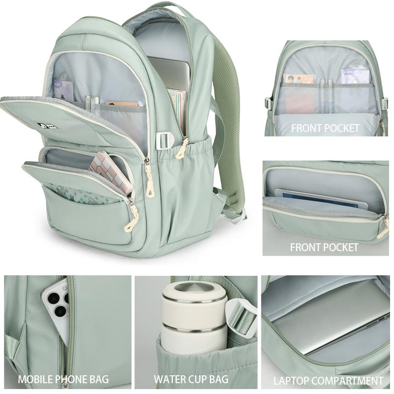 Fashionable New 15.6-Inch Large Student Backpack Nylon Waterproof Large Capacity Backpack For Men And Women'S Leisure Backpack