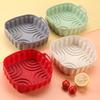 Square Silicone Air Fryer Liner with Handles Non-Stick Reusable Baking Mat for Oven & Microwave Dishwasher Safe Heat-Resistant Air Fryer