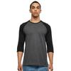 Urban Classics Mens Contrast Raglan 3/4 Sleeve T-Shirt