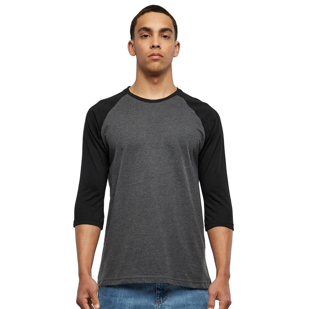 Urban Classics Mens Contrast Raglan 3/4 Sleeve T-Shirt