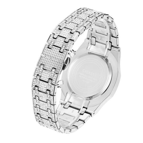 Voller Bling Diamant Uhr für Männer Hip Hop Iced Out Herren Uhren Luxus Quarz Uhr Mann Wasserdicht Chronograph Montre Homme