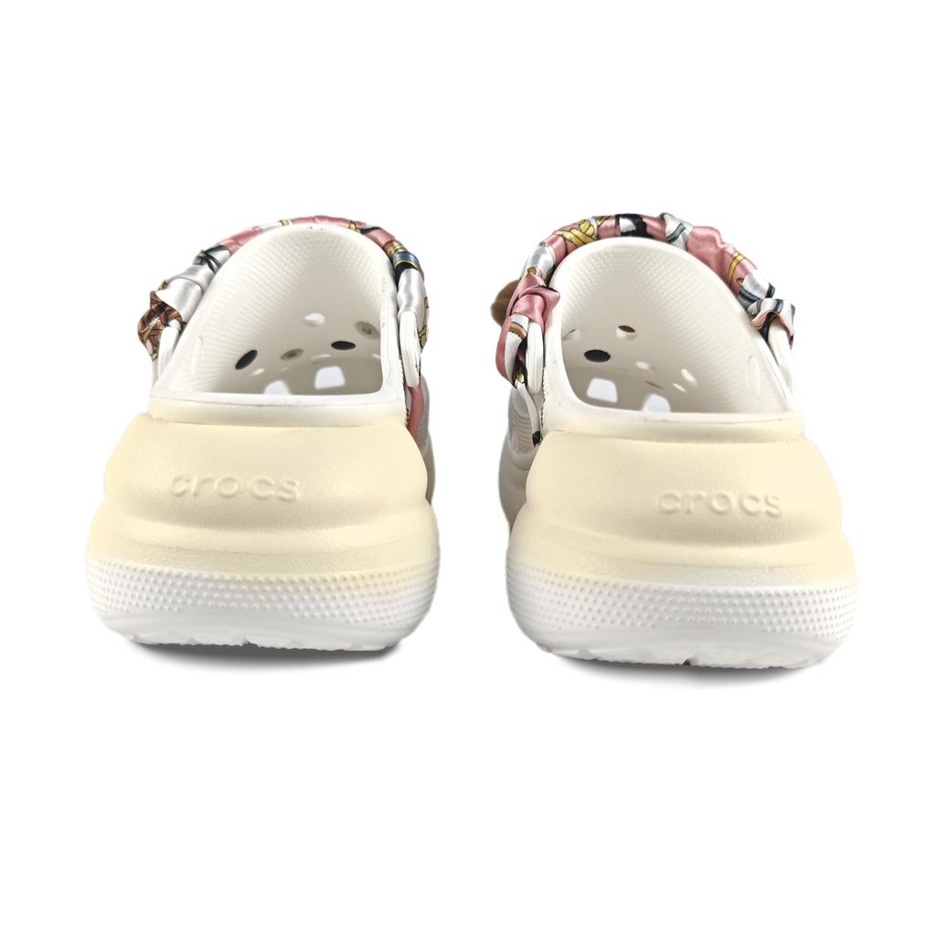 Crocs Crush Clog EVA Lemon Decorative Buckle Hand Painted Graffiti Casual Fashion Versatile Hole Shoes Unisex White