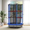 Trampoline for Children 3-6 Years with Safety Net, 6 Poles and 3 Entrances, Diameter 140x190 Cm, Blue and Black