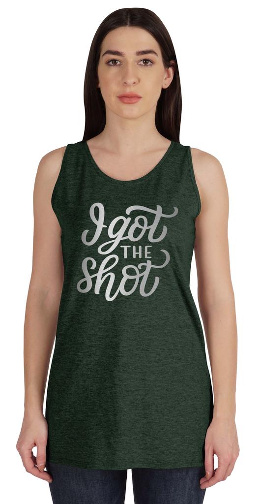 Inkmeso I Got The Shot Funny Pro-Vaccine Sleeveless Tank Top T-shirt For
