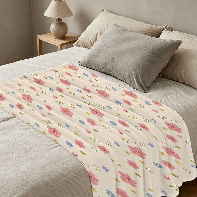 Lightweight Versatile Flannel Throw - Soft, Skin-friendly, Warm for Home, Car, Christmas & Halloween Cozy Moments