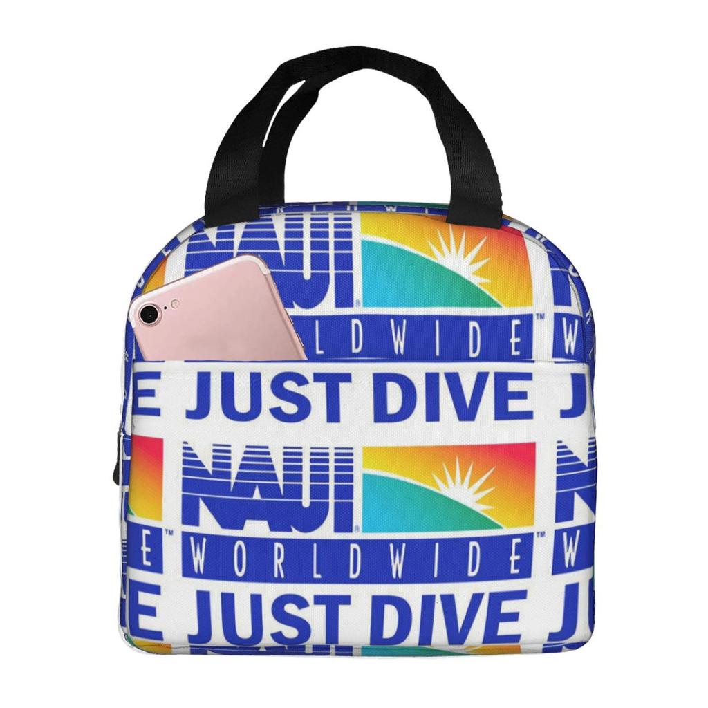 NAUI The Difinition Of Diving Insulated Lunch Bag for Women Office Cooler Thermal Food Box Tote Portable Lunch Boxes Container