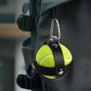 Faux Leather Baseball Holder Keychain Portable Lightweight Universal Tennis Ball Button Cover Pouch Carrier Case with Metal Hanging Buckle