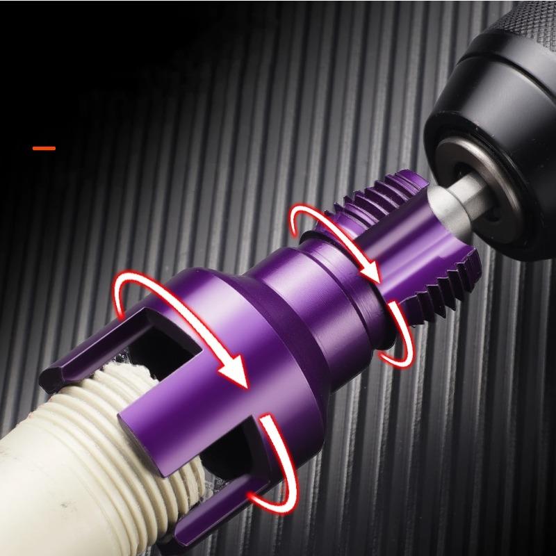 Pipe Threading Tool Hex Shank Pipes with Taps and Dies for Thread Cutting Integrated Internal & External Pipe Threading Tool