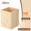 20pcs Small Wooden Crates - Wood Pen & Pencil Holder for DIY Crafts, Wooden Pencil Box for Crafts Projects