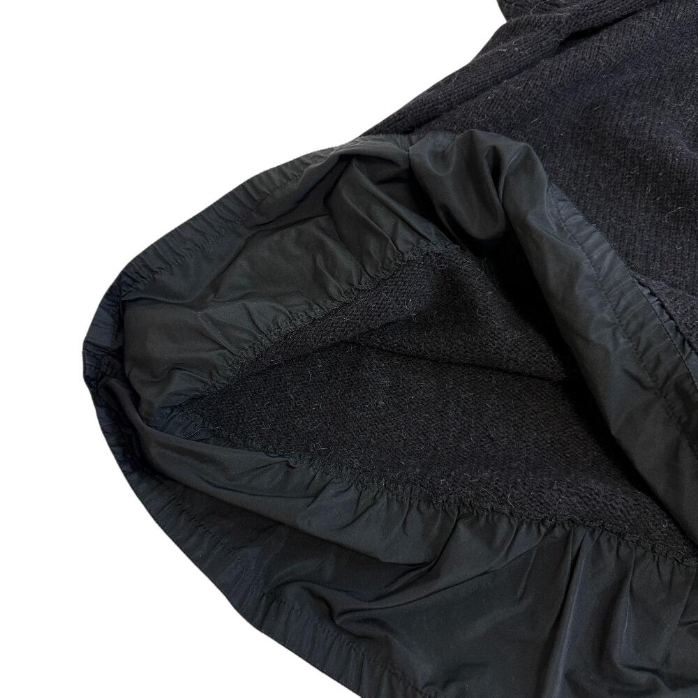 Moncler Frill Knit Alpaca MAGLIONE TRCICOT GIROCOLLO One Piece Black Alpaca Women Used