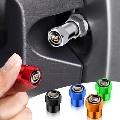 4Pcs Car Wheel Tire Valve Caps Tyre Stem Cover Bolt-In Accessories For Escalade CTS ATS SRX STS XT5 XT4 XT6 XTS CT4