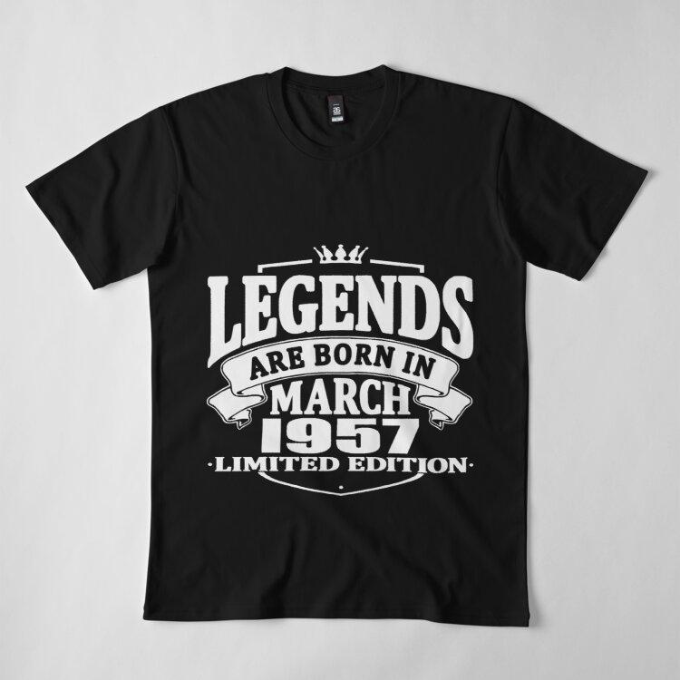 Goedkope Men Premium Cotton Harajuku TShirt Legends are born in 1951