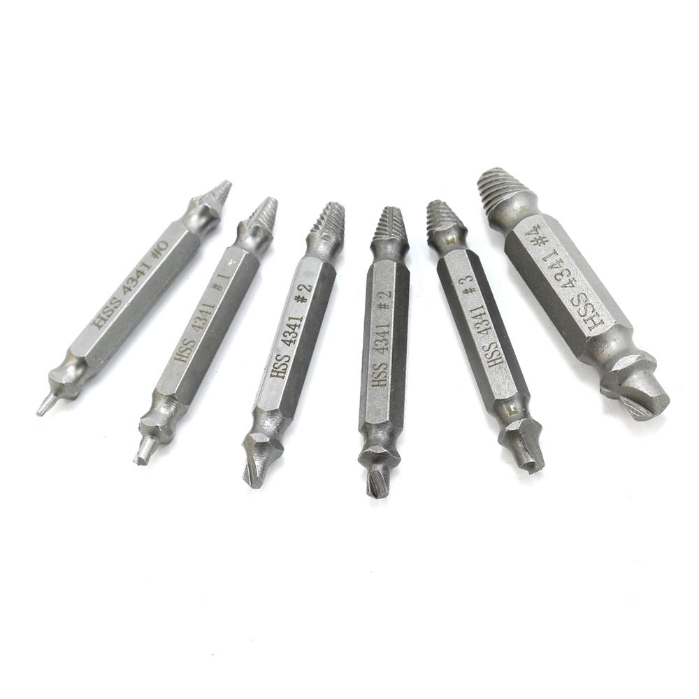 6 Pcs Drill Bit Set Broken Head Screw Removal Tool Bolt Screw Extractor Breaker Screw Remover Stripping Tool