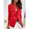 Fashion Long Sleeve Loose Suit Collar Women Jackets Double Breasted Solid Color Office Ladies Streetwear Shirt Female Slim Fit Casual Simple Clothing