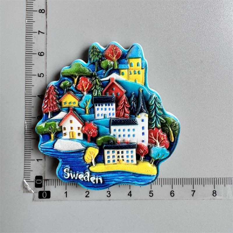 Magneți de frigider Norvegia Finlanda Suedia Islanda Tromso Murmansk Insulele Feroe Suveniruri turistice Autocolante pentru frigider