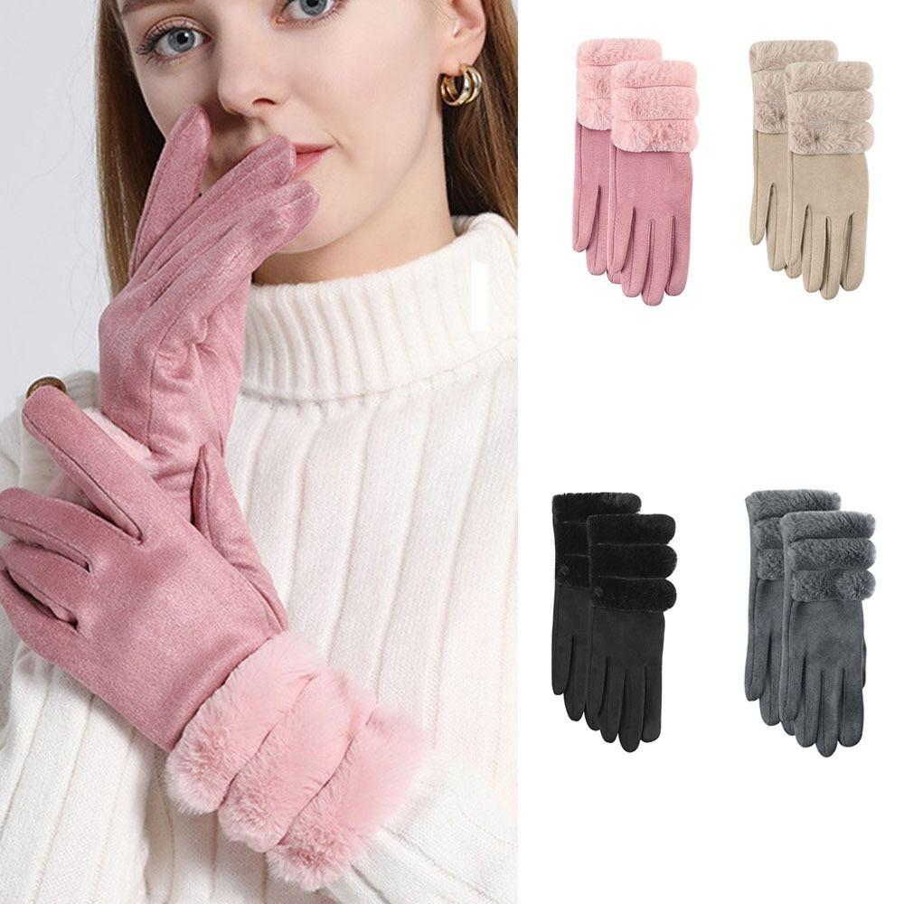Windproof  Gloves Keep Warm Winter Driving Gloves Elegant Suede Women  Gloves  Riding