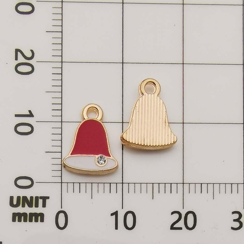 Christmas Oil Drip Alloy Small Pendant Bracelet Necklace Pendant Handmade Diy Material Jewelry Accessories