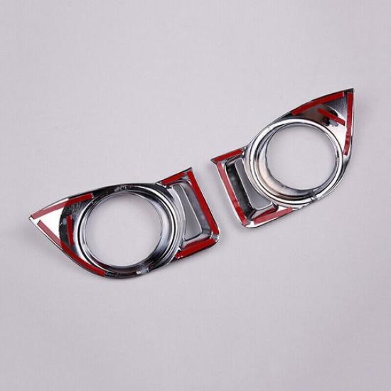 Für Toyota Highlander 2015-2017 Chrom Außen Front Nebelscheinwerfer Rahmen Verkleidung 2 Stück